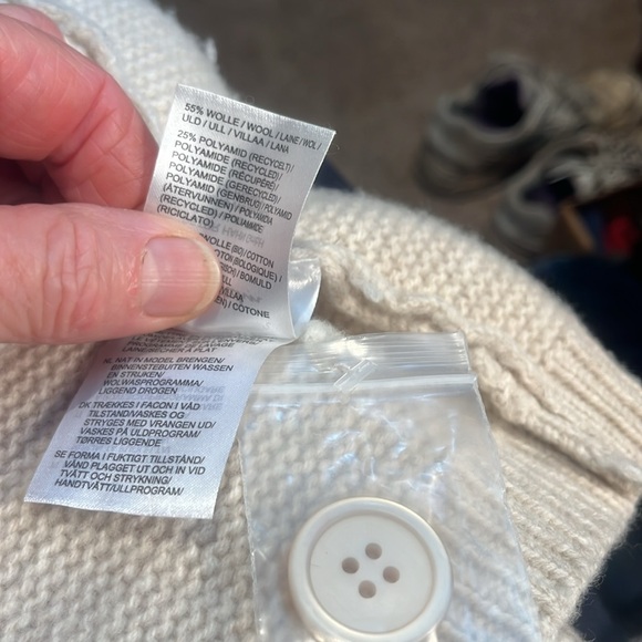 Peter Hahn cardigan - beige wool/cotton/polymide. Size 42/L super cozy!! - Picture 5 of 5